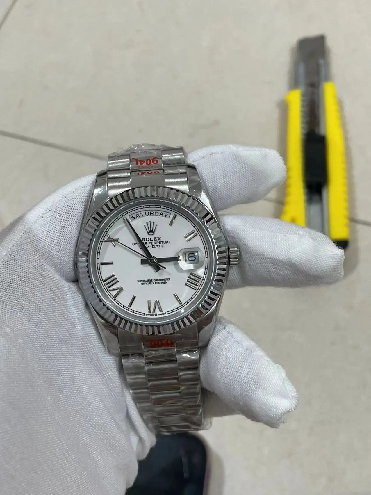 U1 Day-Date White IV Fluted/President