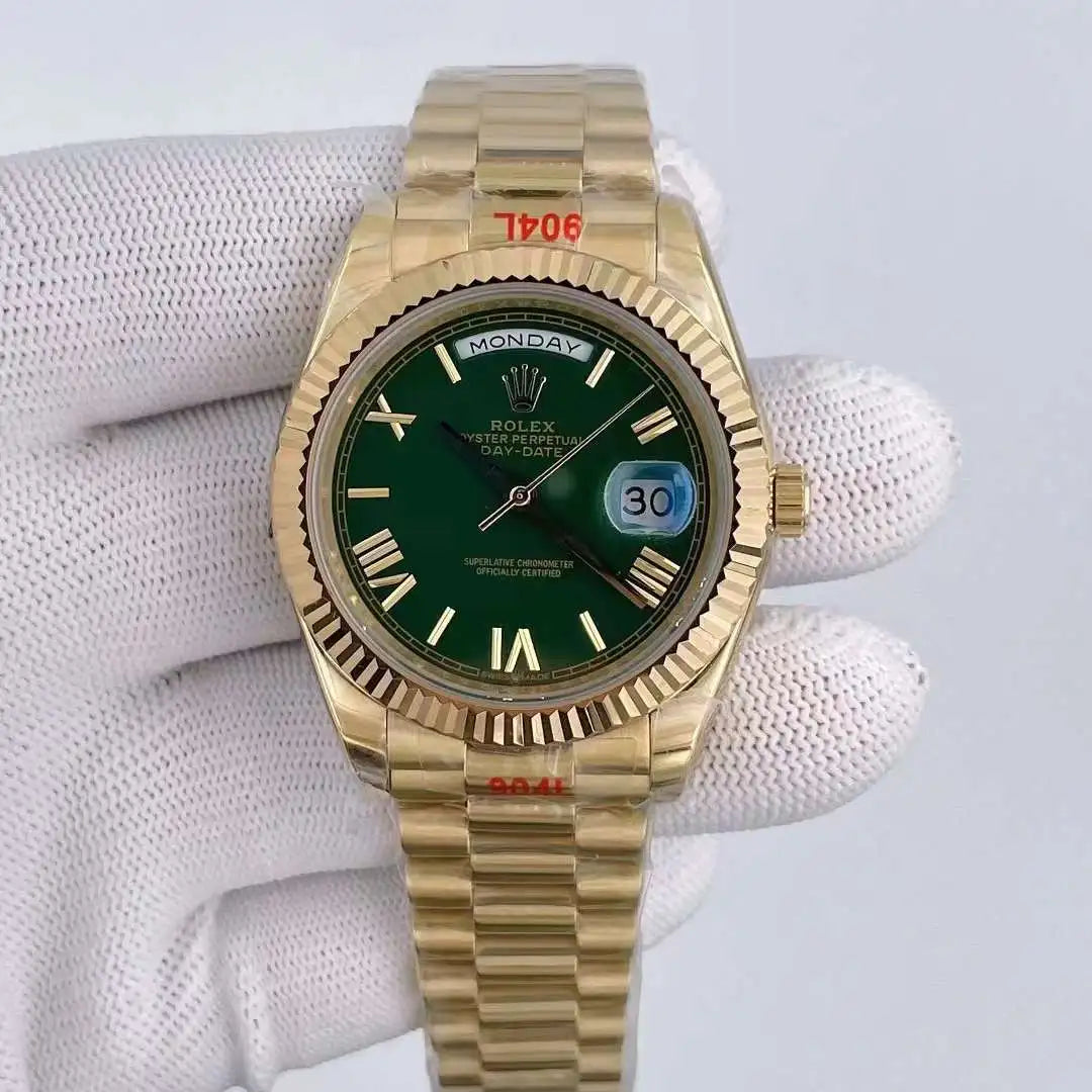 U1 Day-Date Green Gold Fluted/President