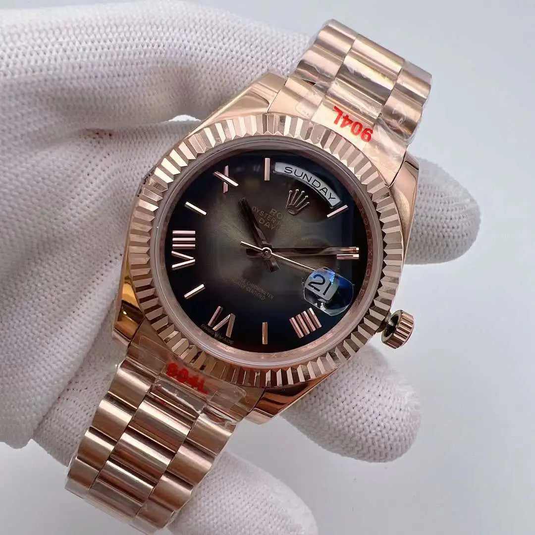 U1 Day-Date Brown Fluted/Jubilee