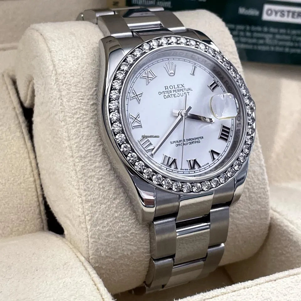 Rolex Datejust 36mm 126234 904L SS VSF 1:1 Best Edition Diamond Bezel Black Dial On 904L SS Jubilee Bracelet VS3235