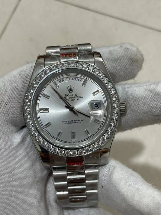 U1 Day-Date Silver Diamond/President