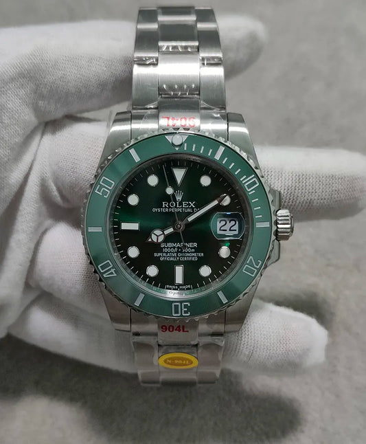 NOOB Submariner Green Dial Swiss ETA 2836 movement 904L Stainless Steel