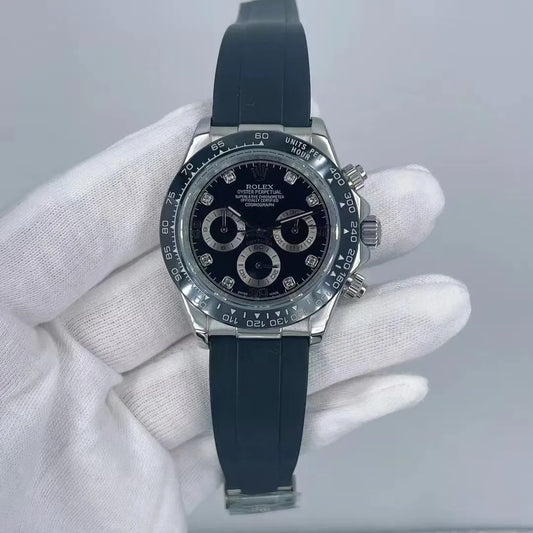 U1 Daytona Black/Silver Rubber