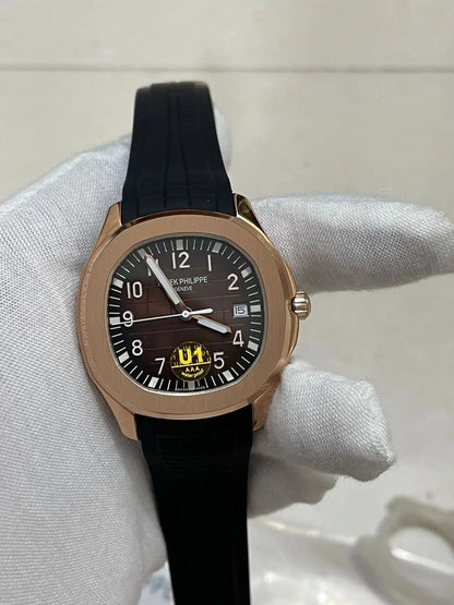 U1 Aquanaut Brown/Gold With Black Rubber