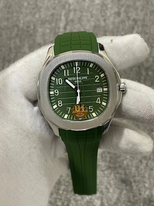 Aquanaut Green/Silver Rubber