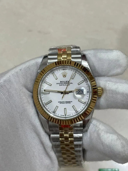 U1 Datejust 41MM White Dual Tone Fluted/Jubilee