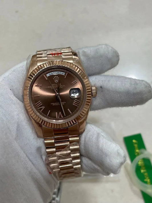 U1 Day-Date Brown Fluted/Jubilee