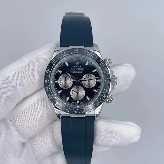 U1 Daytona Black/Silver Rubber