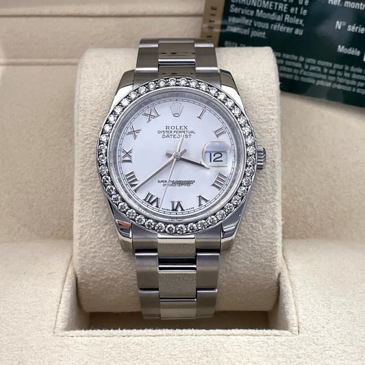 Rolex Datejust 36mm 126234 904L SS VSF 1:1 Best Edition Diamond Bezel Black Dial On 904L SS Jubilee Bracelet VS3235