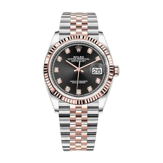 Rolex Datejust 36MM 904L SS/18K YG VSF 1:1 Best Edition Black Dial On 904L SS/18K YG Jubilee Bracelet VS3235