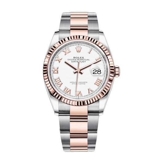 Rolex Datejust 36MM 904L SS/18K YG VSF 1:1 Best Edition White Dial On 904L SS/18K YG Oyster Bracelet VS3235