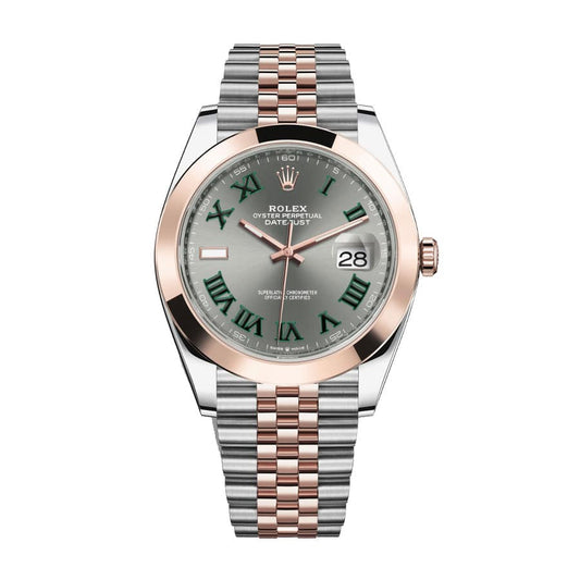 Rolex Datejust 41MM 904L SS/18K Everose Gold VSF 1:1 Best Edition Grey Dial on 904L SS/18K Everose Gold Jubilee Bracelet
