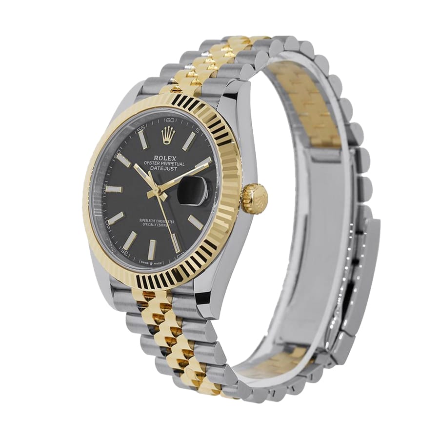 Rolex Datejust 41MM 904L SS/18K Yellow Gold VSF 1:1 Best Edition Black Dial on 904L SS/18K Yellow Gold Jubilee Bracelet