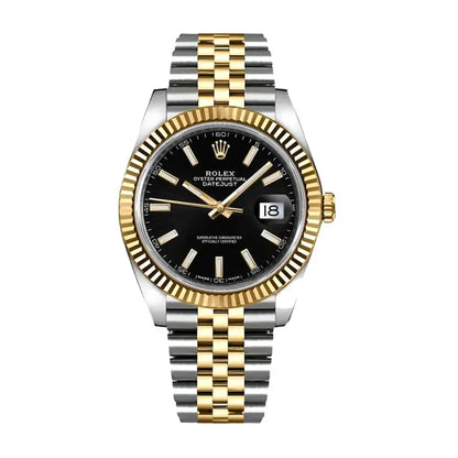 Rolex Datejust 41MM 904L SS/18K Yellow Gold VSF 1:1 Best Edition Black Dial on 904L SS/18K Yellow Gold Jubilee Bracelet