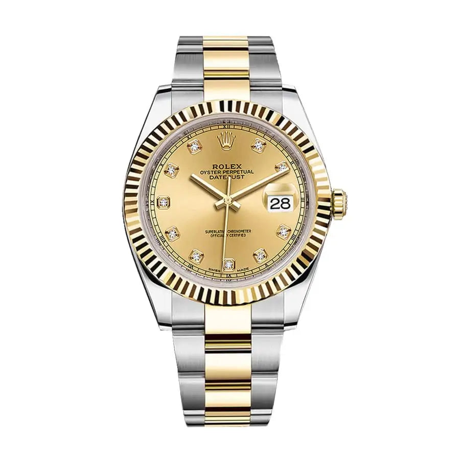 Rolex Datejust 41MM 904L SS/18K Yellow Gold VSF 1:1 Best Edition Champagne Dial on 904L SS/18K Yellow Gold Jubilee Bracelet