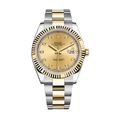 Rolex Datejust 41MM 904L SS/18K Yellow Gold VSF 1:1 Best Edition Champagne Dial on 904L SS/18K Yellow Gold Jubilee Bracelet