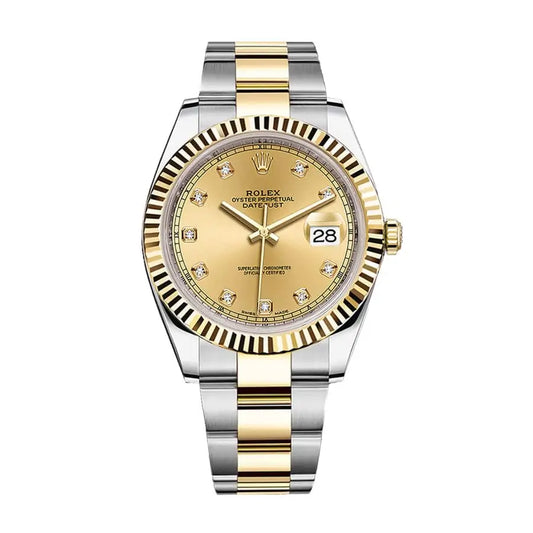 Rolex Datejust 41MM 904L SS/18K Yellow Gold VSF 1:1 Best Edition Champagne Dial on 904L SS/18K Yellow Gold Jubilee Bracelet