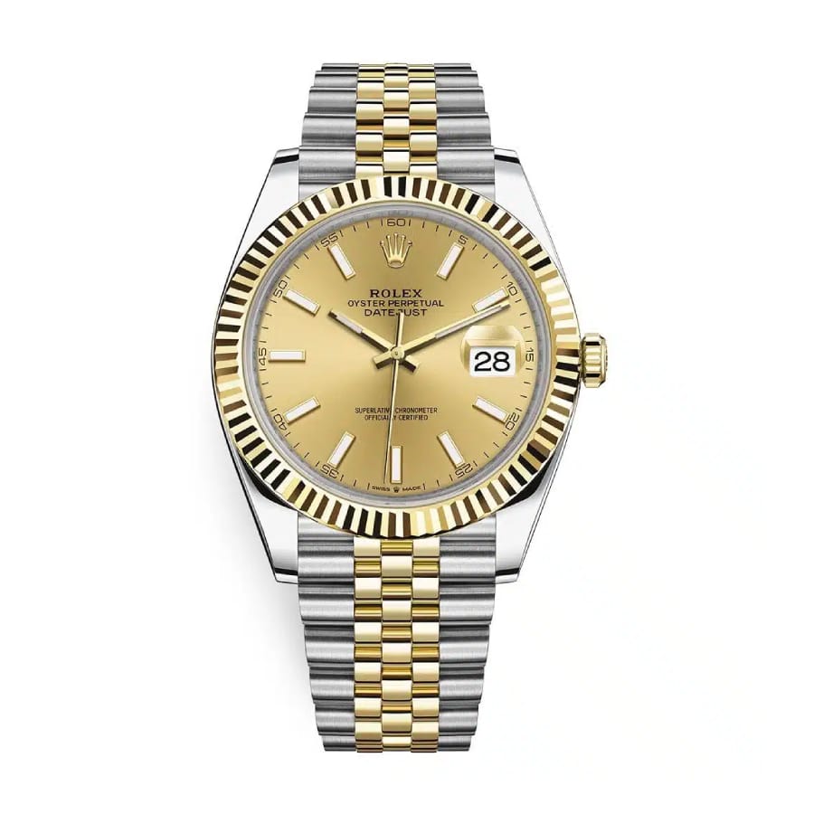 Rolex Datejust 41MM 904L SS/18K Yellow Gold VSF 1:1 Best Edition Champagne Dial on 904L SS/18K Yellow Gold Jubilee Bracelet