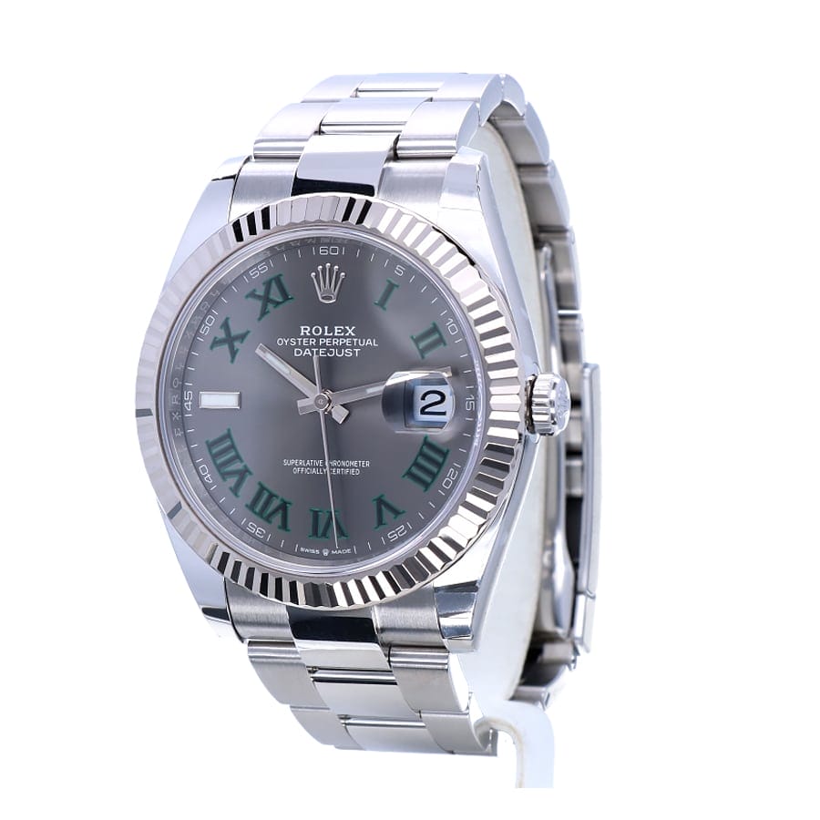Rolex Datejust 41MM 904L SS/18K White Gold VSF 1:1 Best Edition Wimbledon Dial on 904L SS/18K White Gold Oyster Bracelet