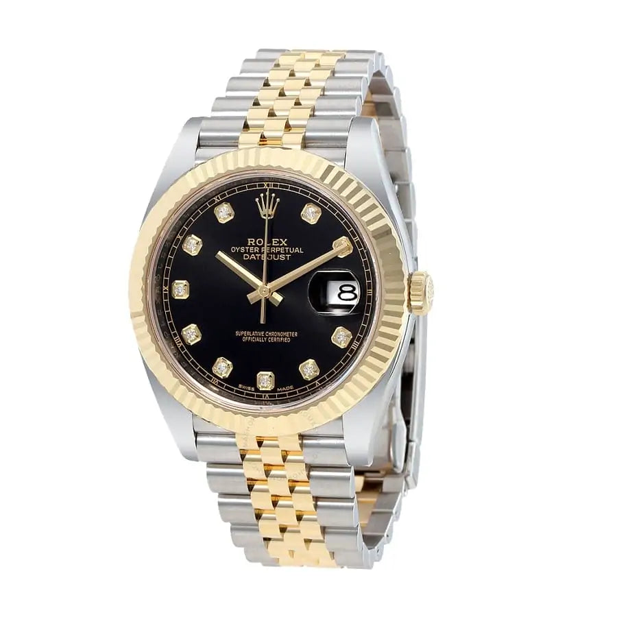Rolex Datejust 12633BKDJ 36MM 904L SS/18K Yellow Gold VSF 1:1 Best Edition Black Diamond Dial on 904L SS/18K Yellow Gold Jubilee Bracelet