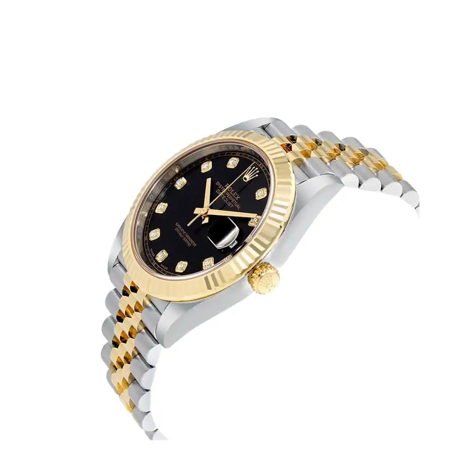 Rolex Datejust 12633BKDJ 36MM 904L SS/18K Yellow Gold VSF 1:1 Best Edition Black Diamond Dial on 904L SS/18K Yellow Gold Jubilee Bracelet