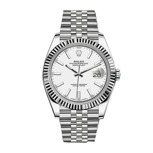 Rolex Oyster Perpetual 41MM 904L SS White Dial VSF 1:1 Best Edition on 904L SS Oyster Bracelet